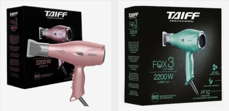 Melhor SECADOR de Cabelo PROFISSIONAL 2026: TOP 7 - Guia e Análises Completas 6 Taiff Fox Ion 3 2200w