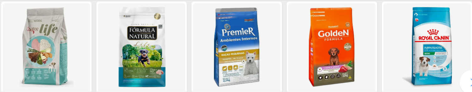 Ração para Cachorro Filhote Pequeno Porte